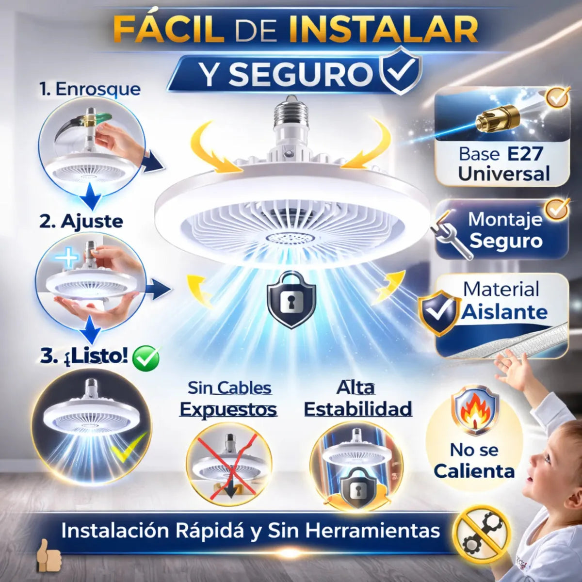 Ventilador de Techo LED | Silencioso
